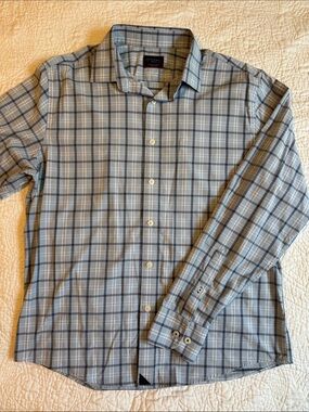 UNTUCKit Blue Plaid Dress Shirt